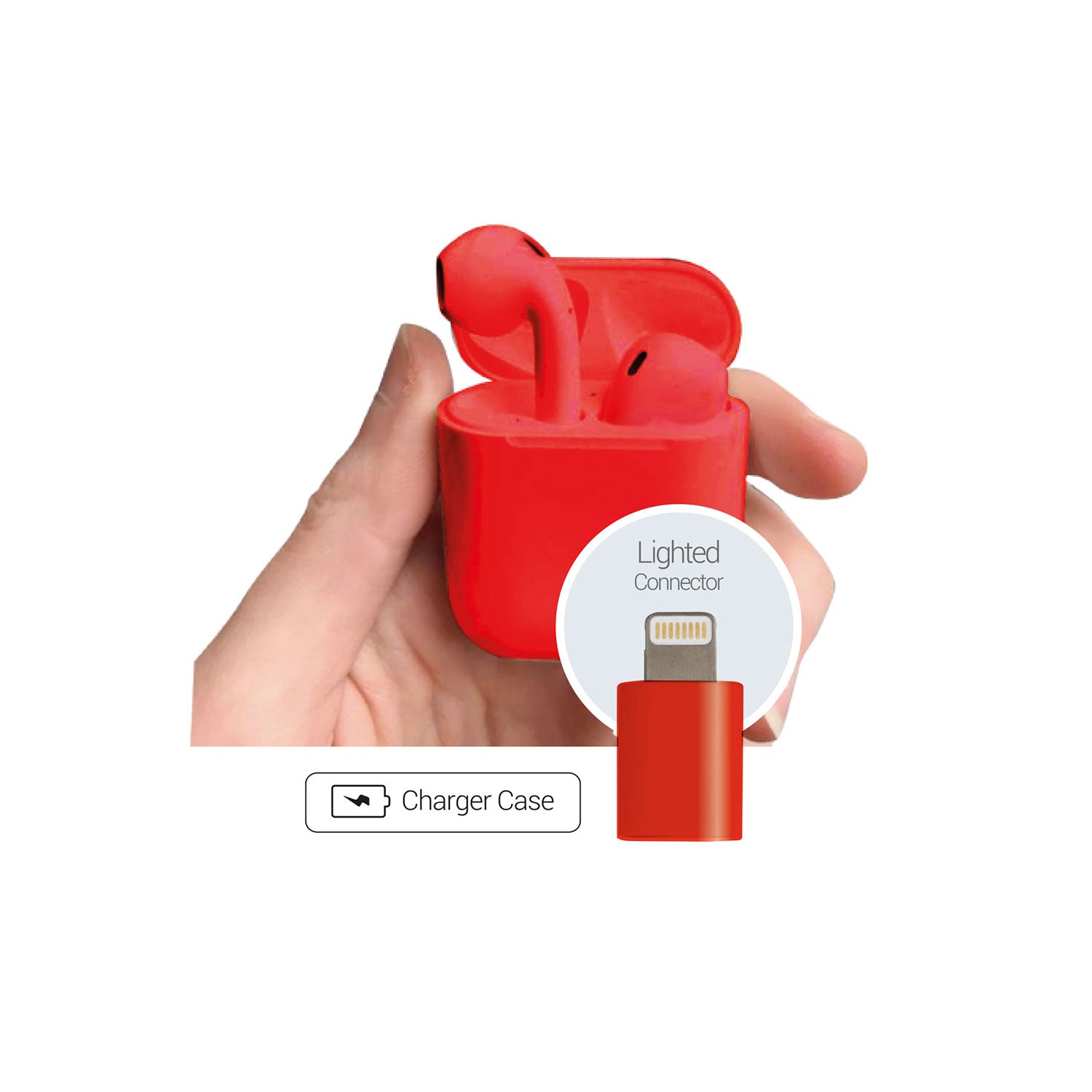 Audifonos Bluetooth Just Fly Touch Microlab Rojo – imagen 2