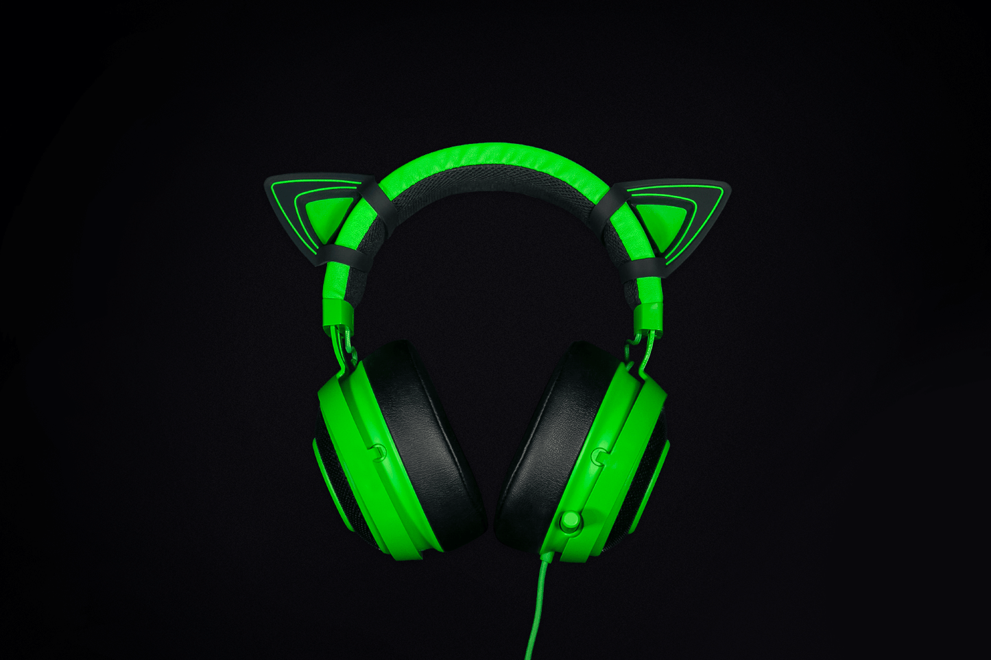 Kitty Ears Orejas Para Auriculares Razer Kraken Verde – imagen 2