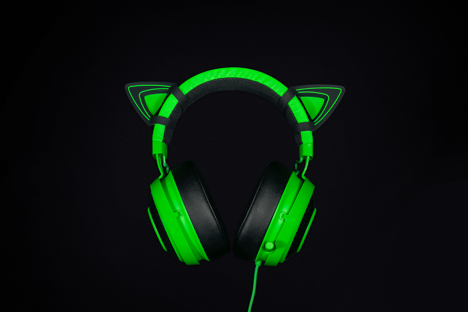 Kitty Ears Orejas Para Auriculares Razer Kraken Verde – imagen 2