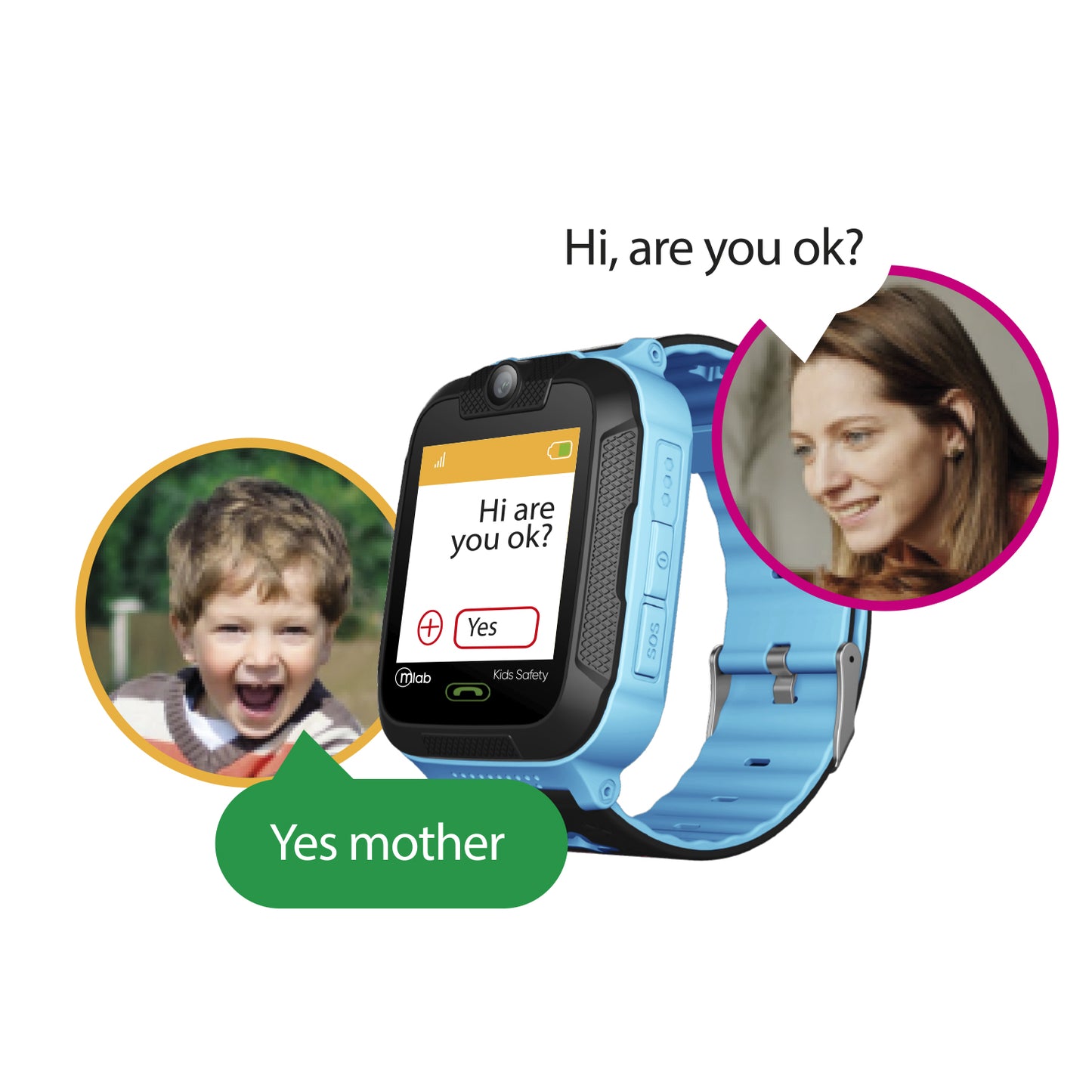 Reloj Smartwatch Para Niños Camara Sos Gps Microlab Azul – imagen 5