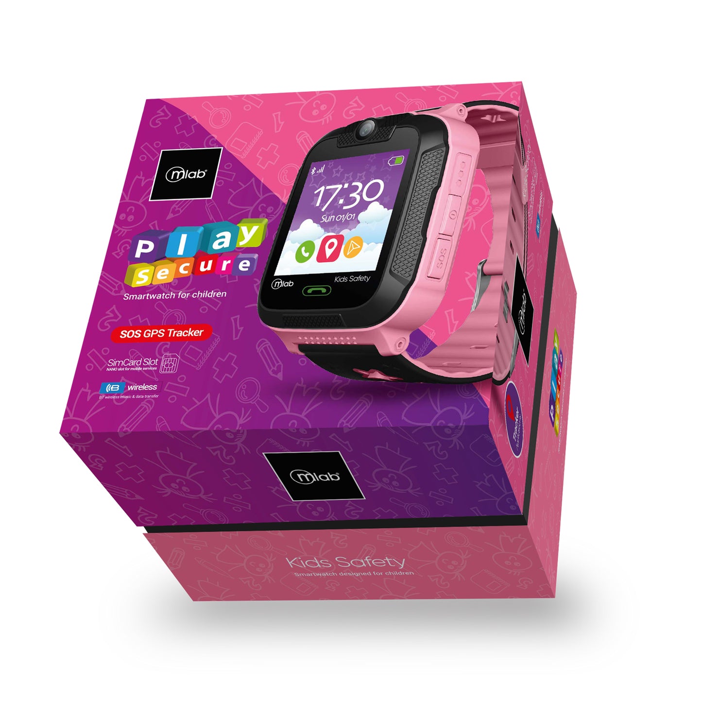 Reloj Smartwatch Para Niños Camara Sos Gps Microlab Rosado – imagen 5