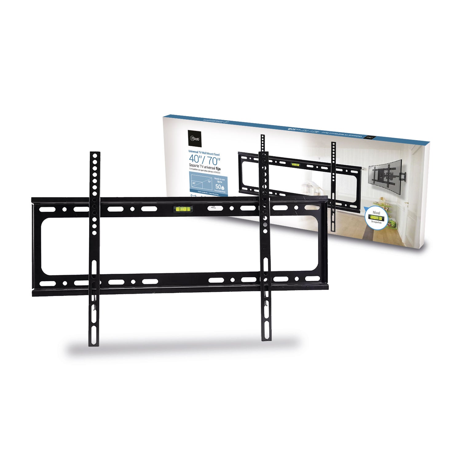 Soporte Fijo Tv Lcd Led 40-70 Microlab Negro – imagen 2