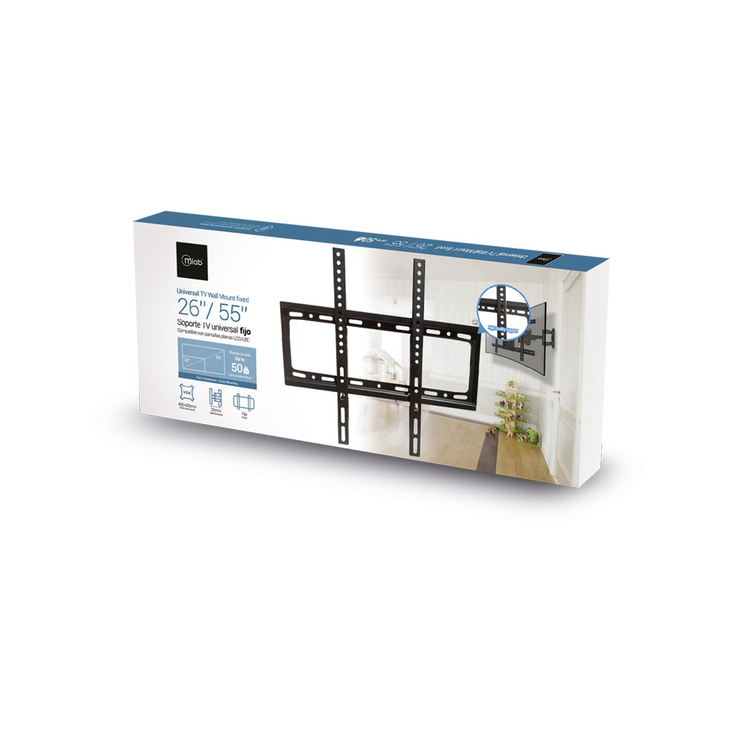 Soporte Inclinable Tv Lcd Led 26-55 Microlab Negro – imagen 2