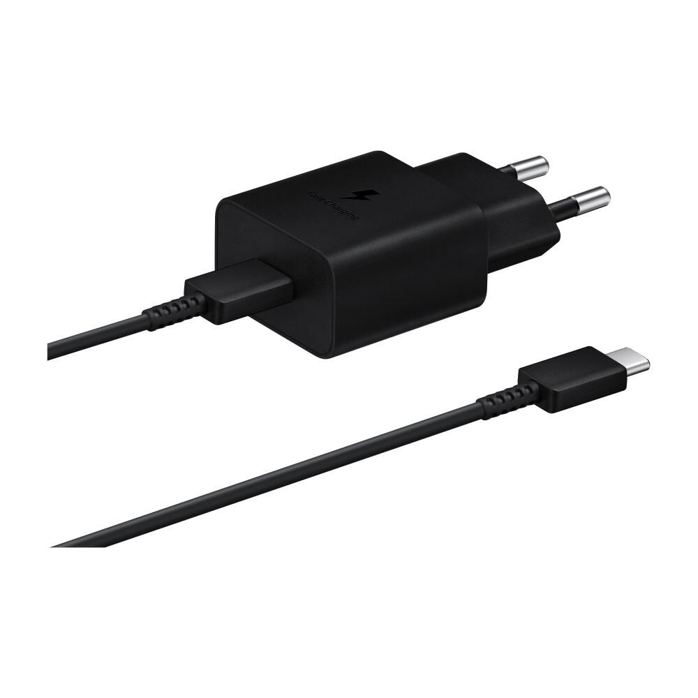 Cargador Samsung Carga Rapida 15w + Cable Tipo C Negro