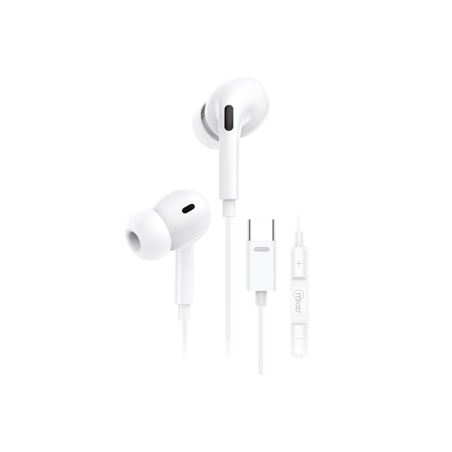 Audifonos In Ear Wired Tipo C Microlab Blanco – imagen 4