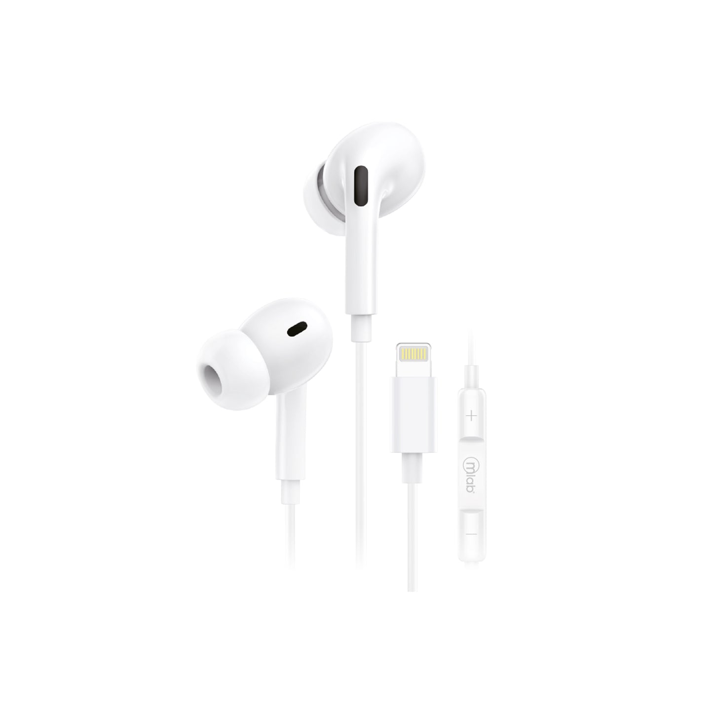 Audifonos In Ear Wired Lightning Microlab Blanco – imagen 4