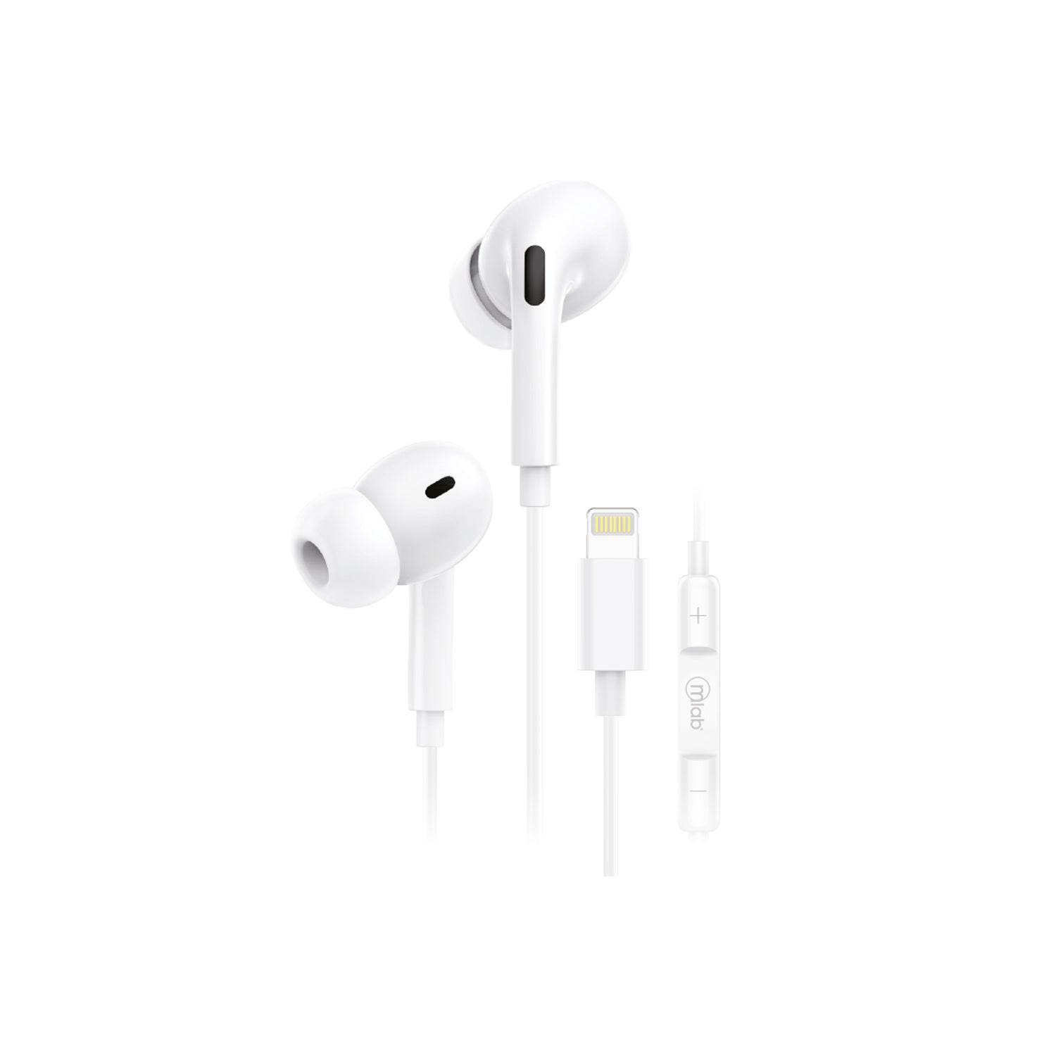Audifonos In Ear Wired Lightning Microlab Blanco – imagen 4