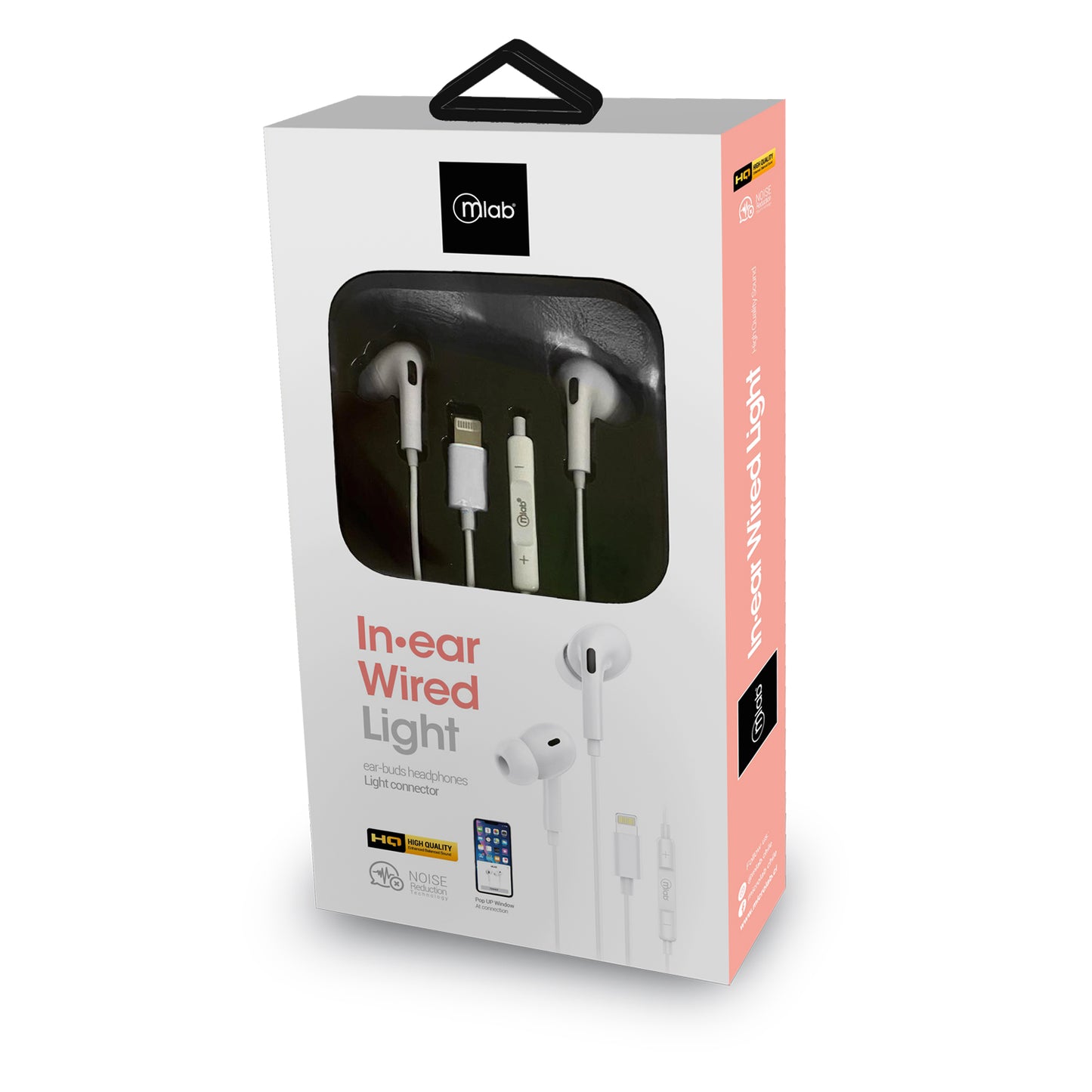 Audifonos In Ear Wired Lightning Microlab Blanco – imagen 2
