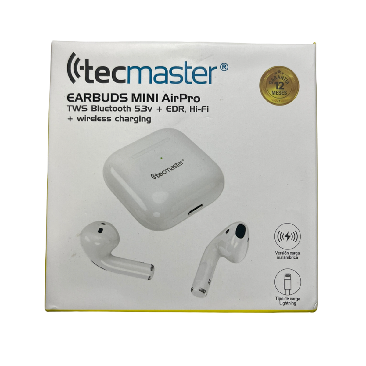 Audifonos Bluetooth Tecmaster Mini Airpro TM-300519 Blanco – imagen 3