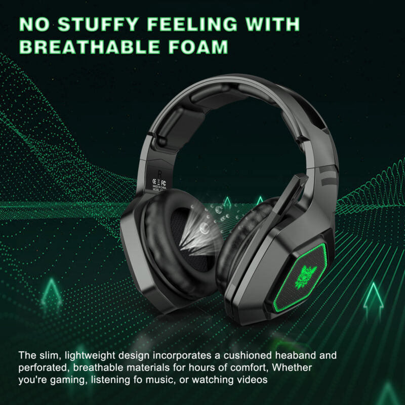 Audifonos Gamer Onikuma K10 Inalámbrico 2.4ghz Pc Ps4 Switch Negro – imagen 3