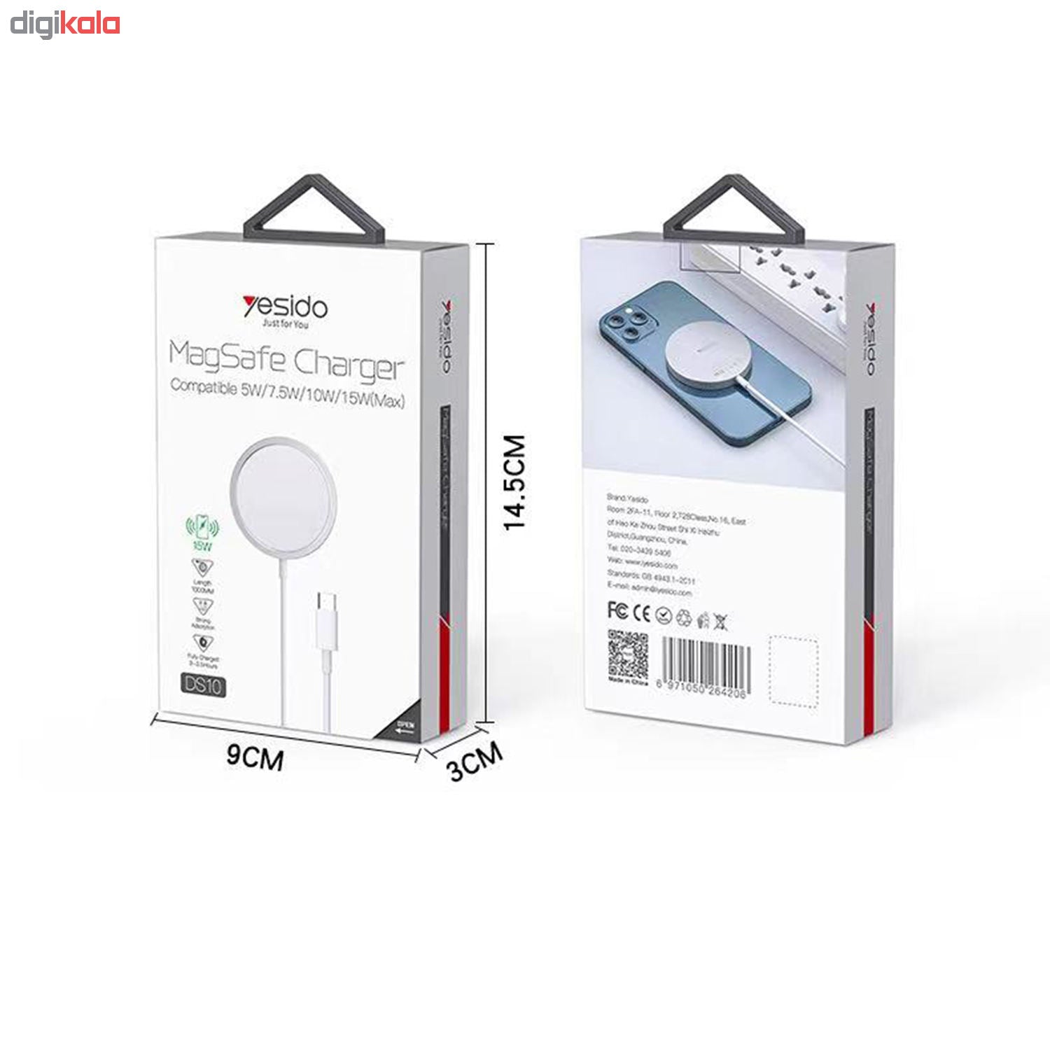Cargador Inalambrico Magsafe 15w Yesido Ds10 Blanco – imagen 3