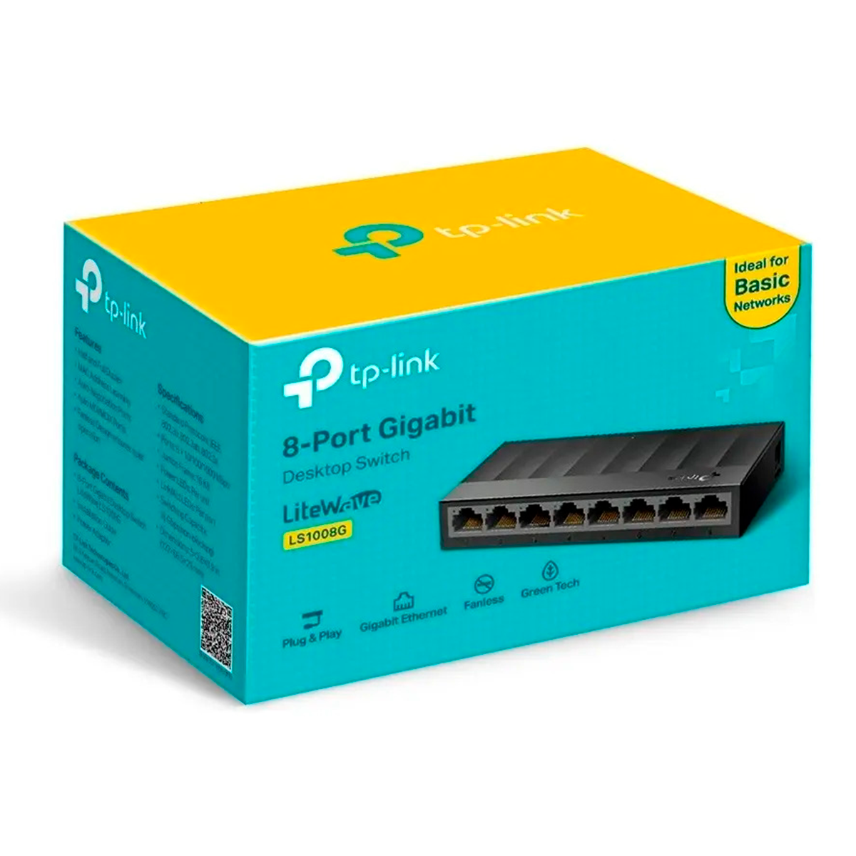 Switch De Escritorio de 8 Puertos Gigabit Tp-link TL-Ls1008g Gris