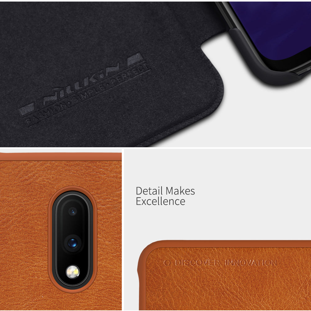 Oneplus 7 Qin Flip Cover Cuero Nillkin – imagen 5