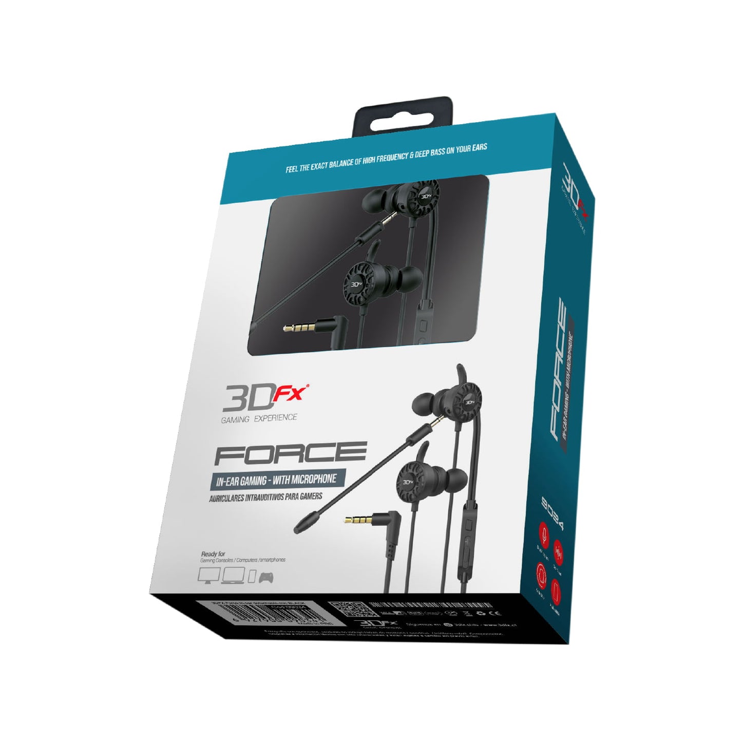 Audifono Gamer In ear 3dfx Force Pc Ps4 Xbox Ps5 Negro – imagen 2