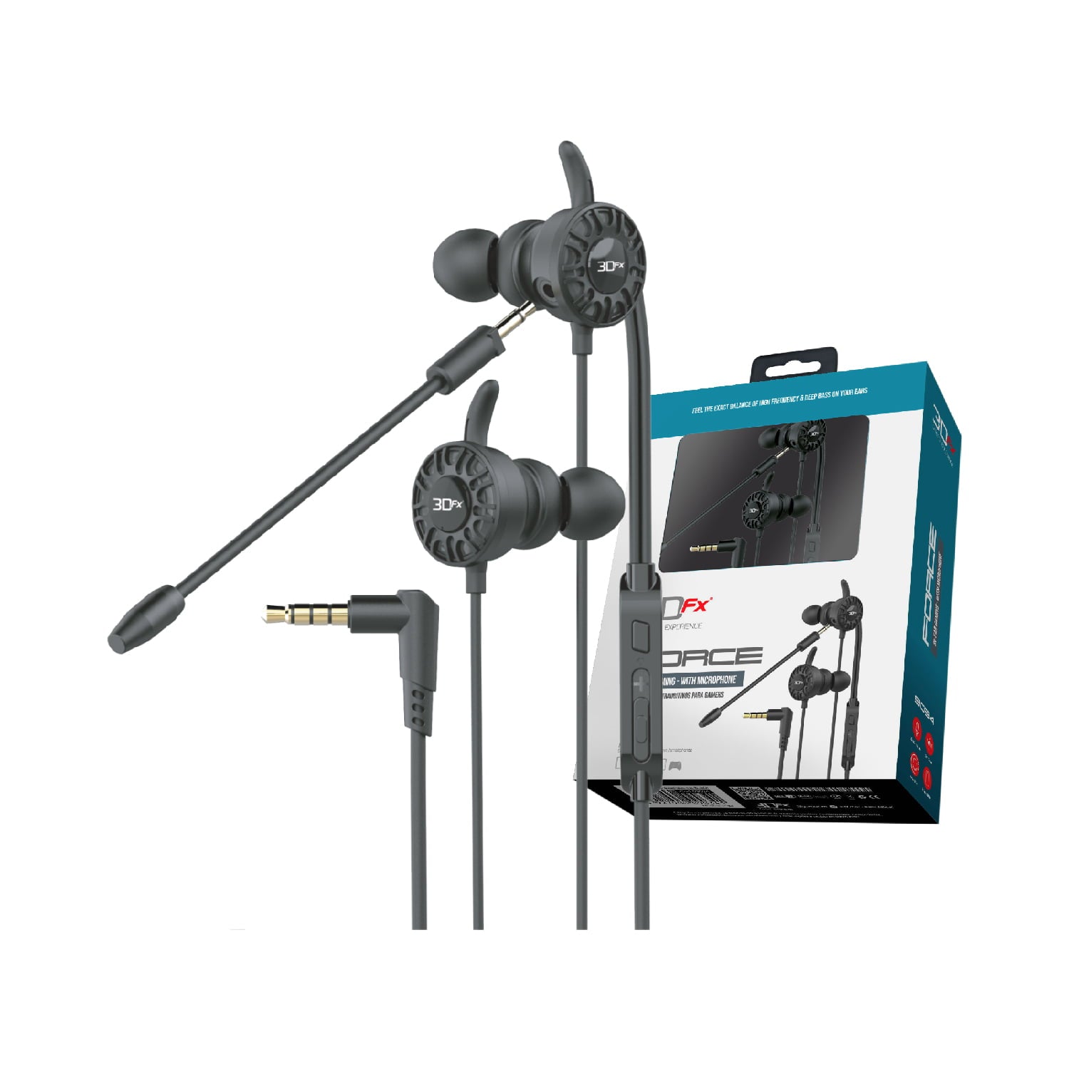 Audifono Gamer In ear 3dfx Force Pc Ps4 Xbox Ps5 Negro – imagen 5