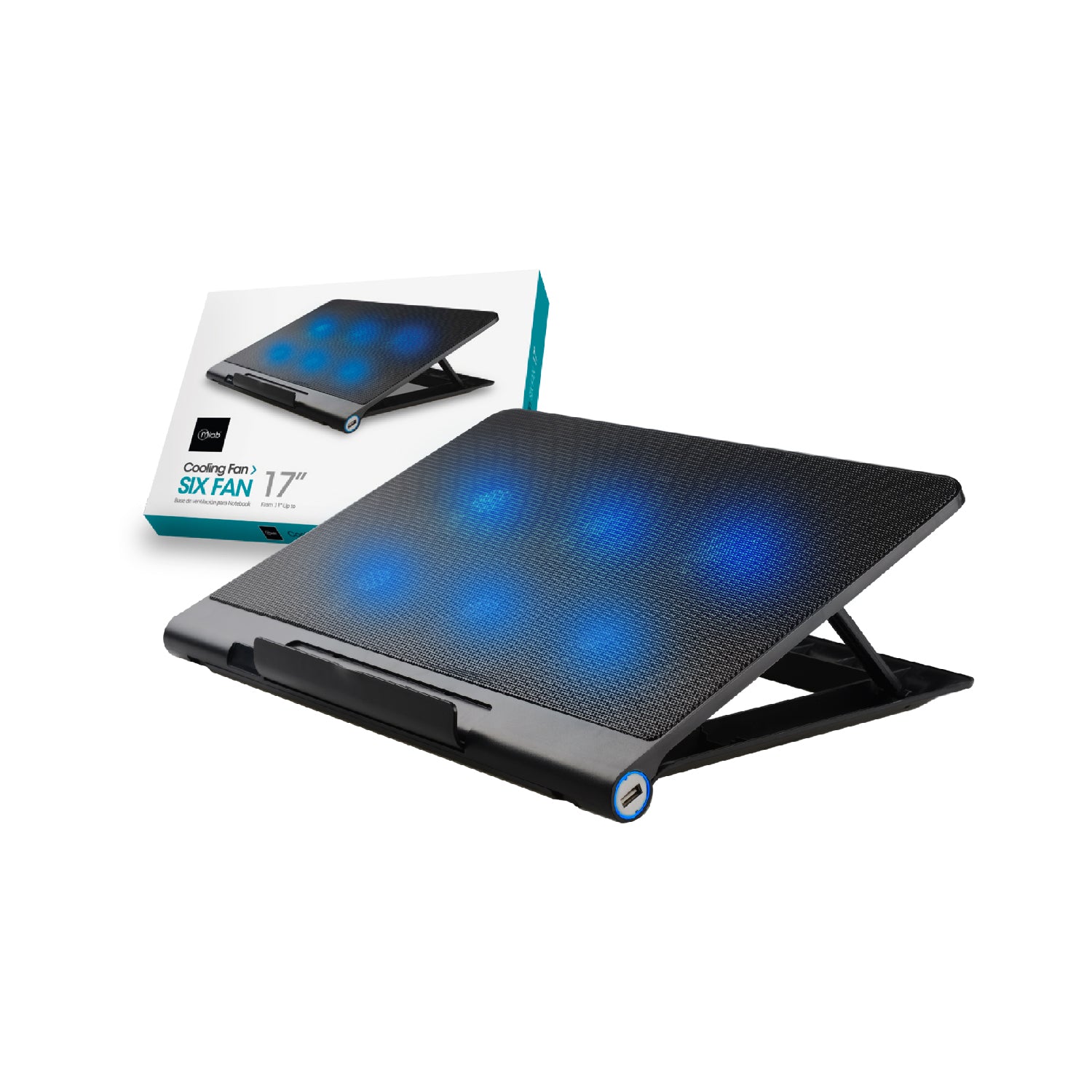 Ventilador Notebook Gamer 3DFX Six Fan 17 Mod 9037 Negro – imagen 3