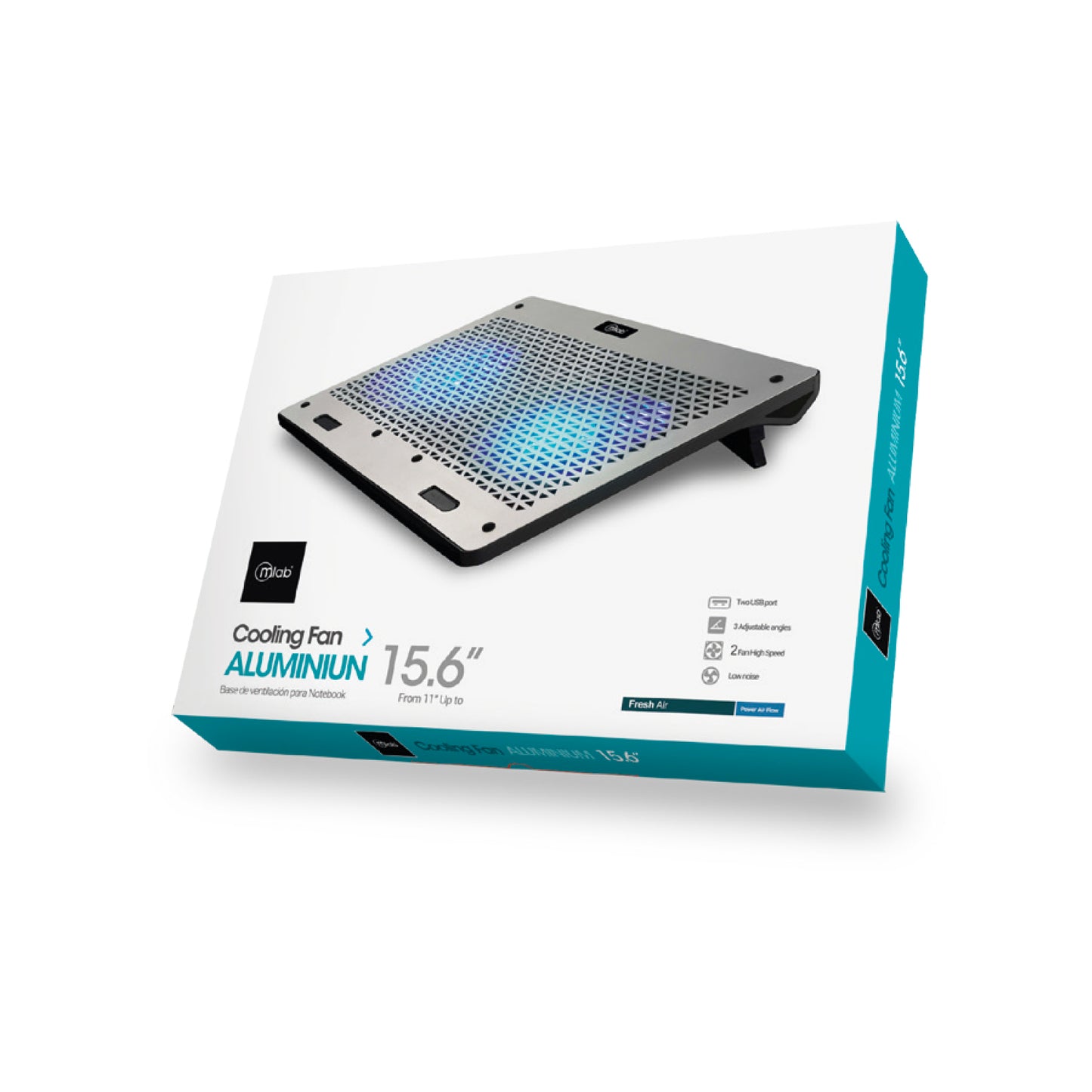 Ventilador Notebook Gamer 3DFX Aluminio 15,6 Mod 9038 Negro – imagen 2