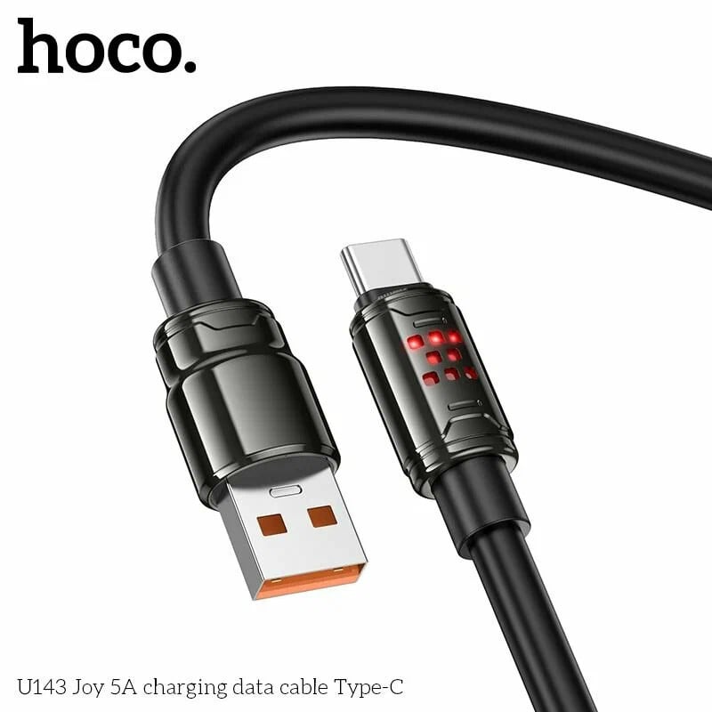 Cable Usb a Tipo C Hoco U143 1,2 Metro Negro – imagen 3