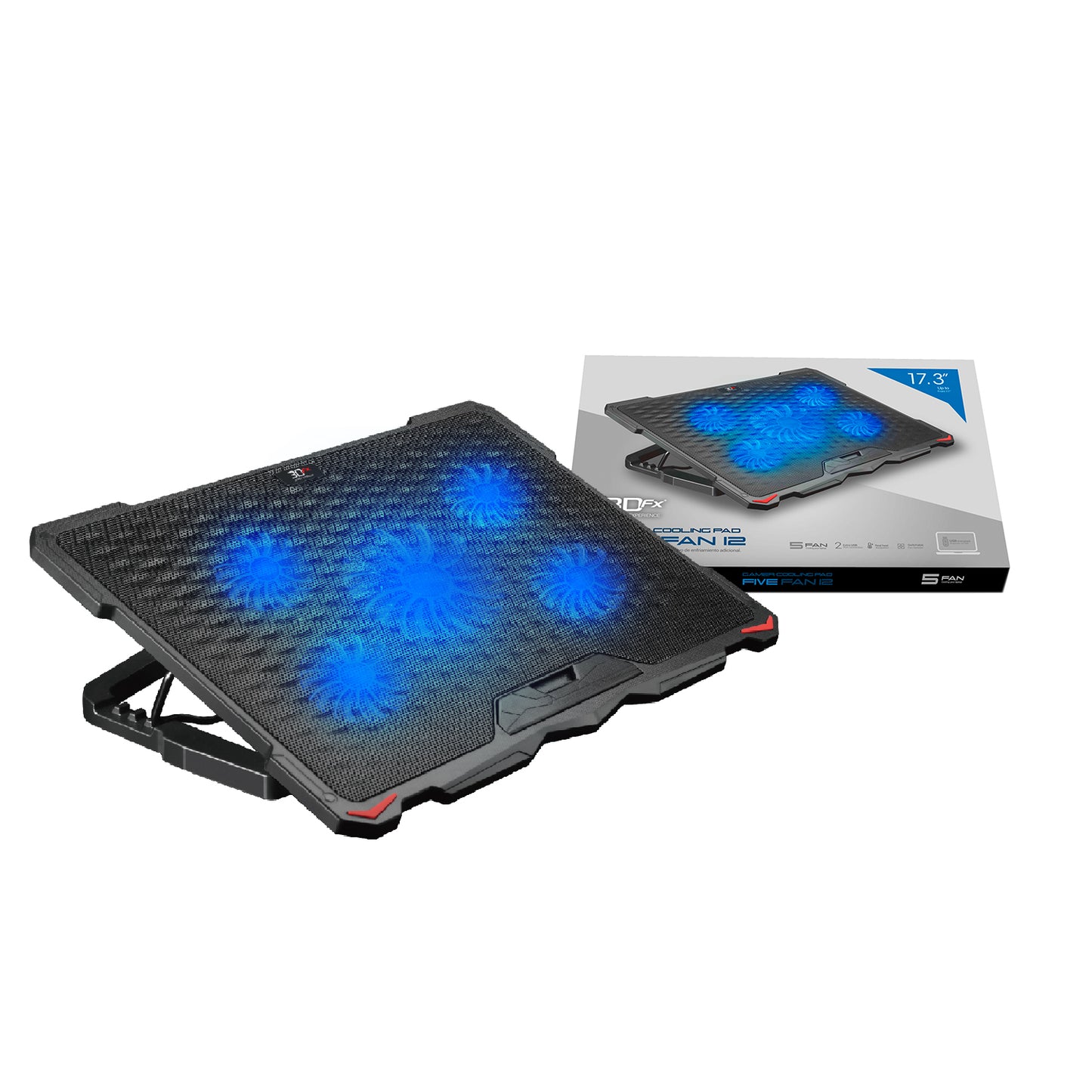 Ventilador Notebook Gamer 3DFX Five Fan 12 Negro – imagen 2