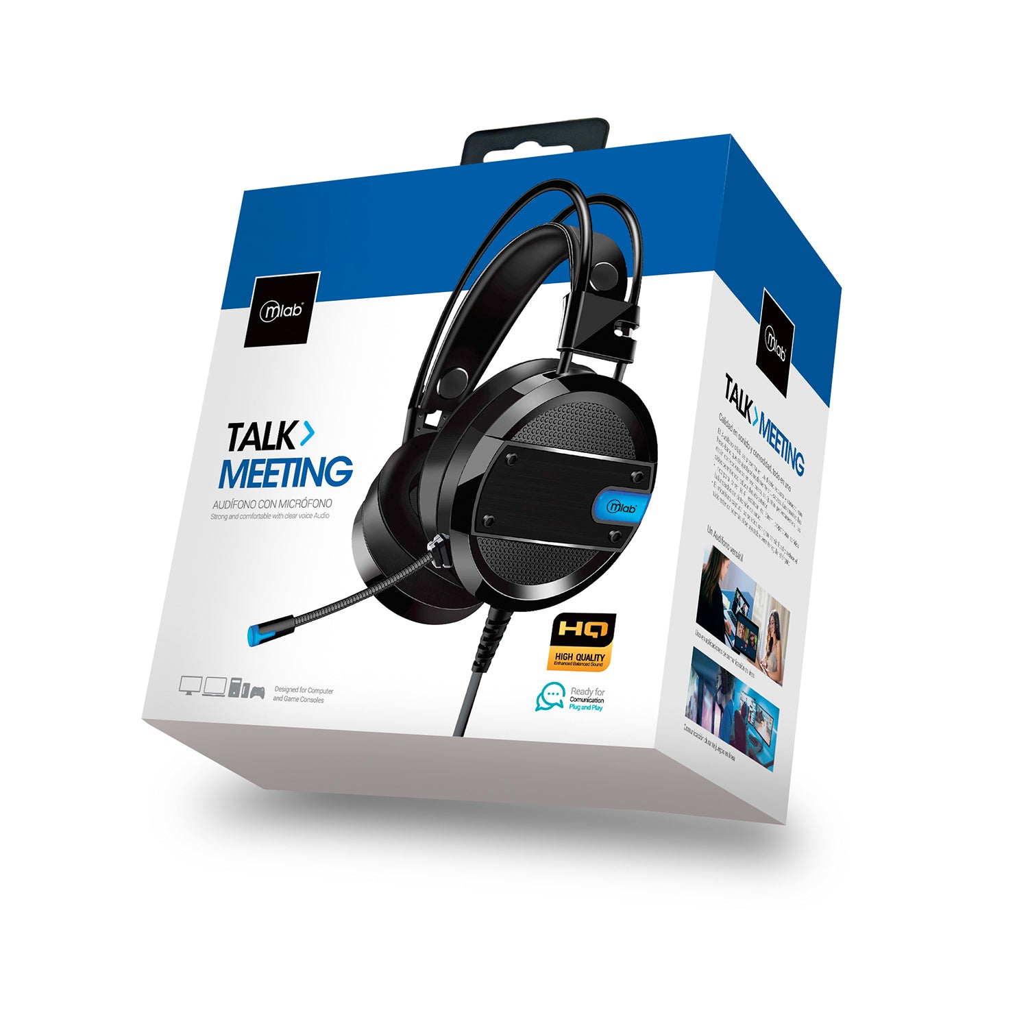 Audifono Con Microfono Talk Meeting Microlab 9042 Negro – imagen 4