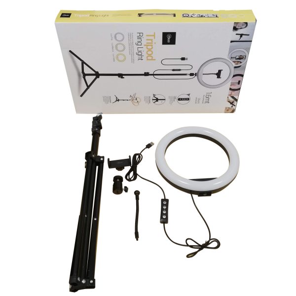 Anillo Aro De Luz Led 26cm Con Atril Microlab 9070 – imagen 3