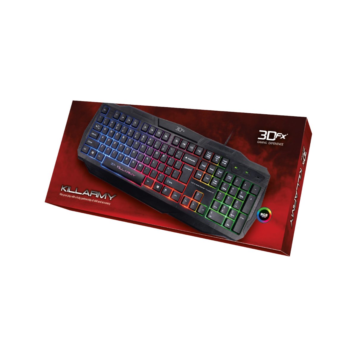 Teclado Gamer 3DFX Membrana Killarmy Español 9072 Negro – imagen 3