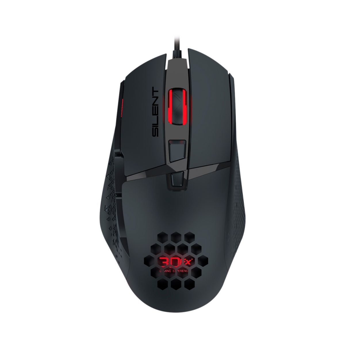 Mouse Gamer 3dfx Silent 6400 Dpi Rgb Negro