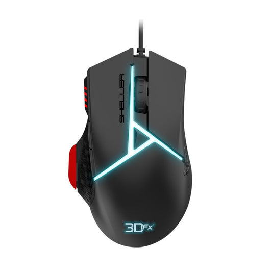 Mouse Gamer 3dfx Sheller 4800 Dpi Rgb Negro