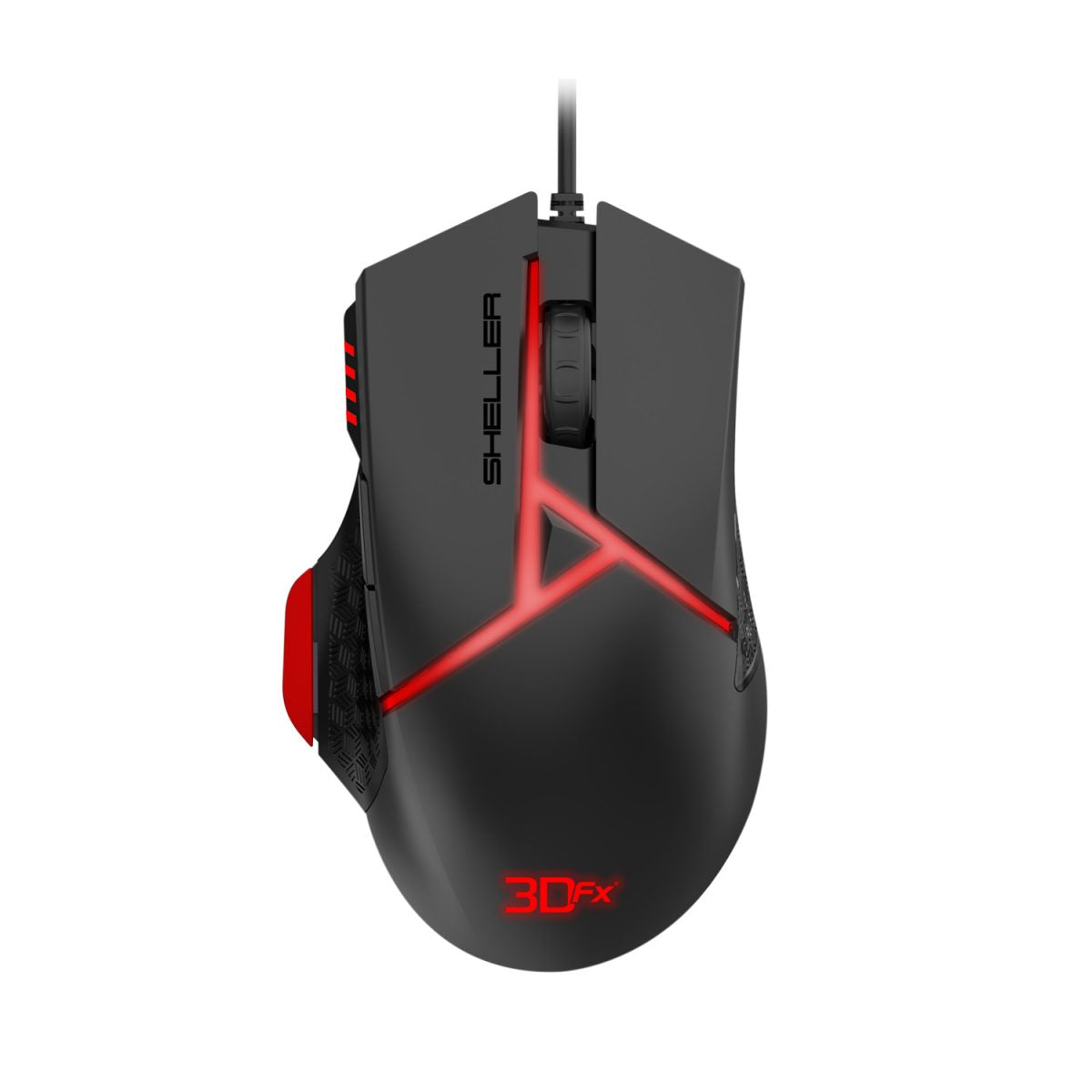 Mouse Gamer 3dfx Sheller 4800 Dpi Rgb Negro – imagen 3