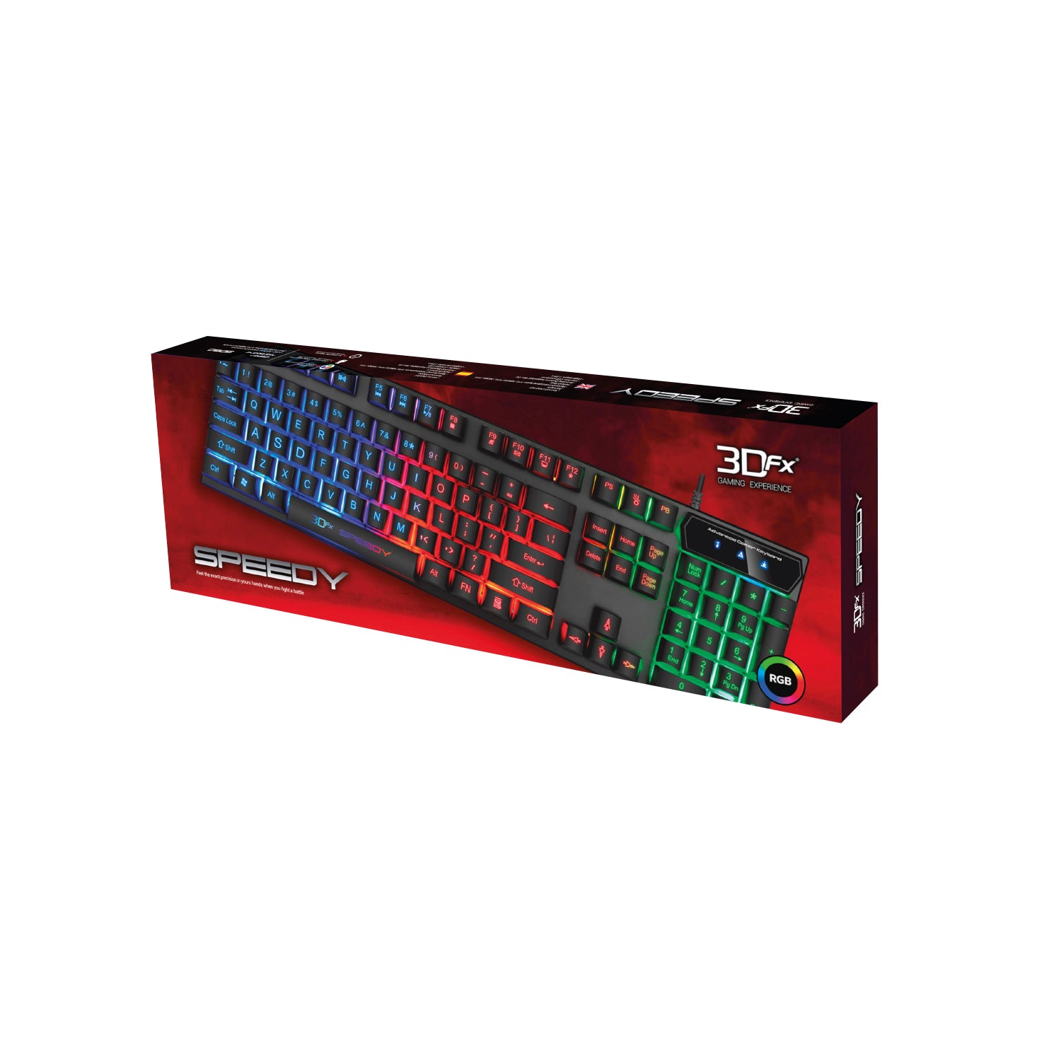 Teclado Gamer 3DFX Membrana Speedy Español 9080 Negro – imagen 5