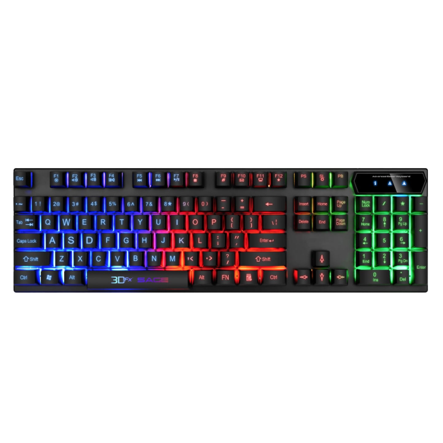 Kit Gamer 3Dfx Sage Teclado + Mouse Negro