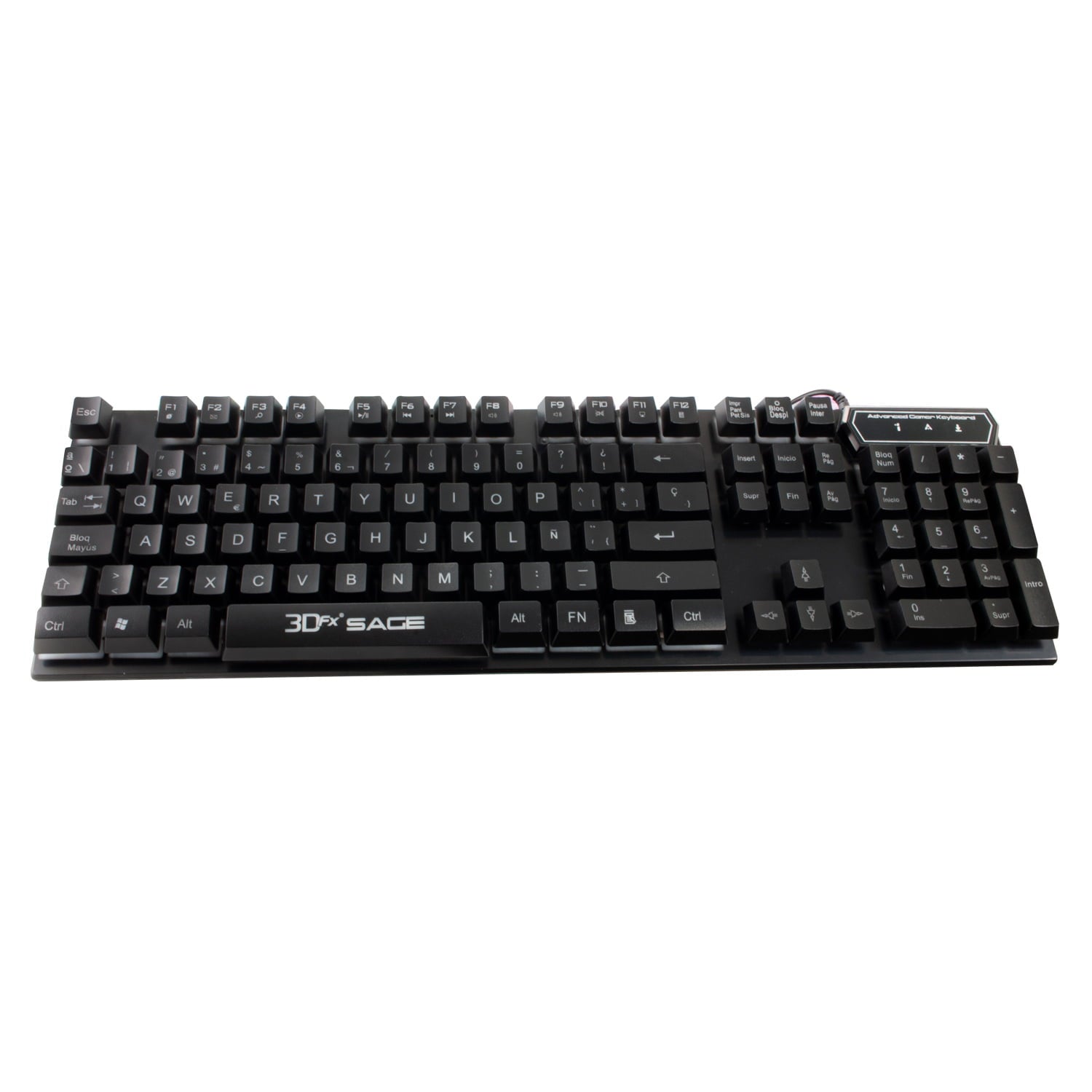 Kit Gamer 3Dfx Sage Teclado + Mouse Negro