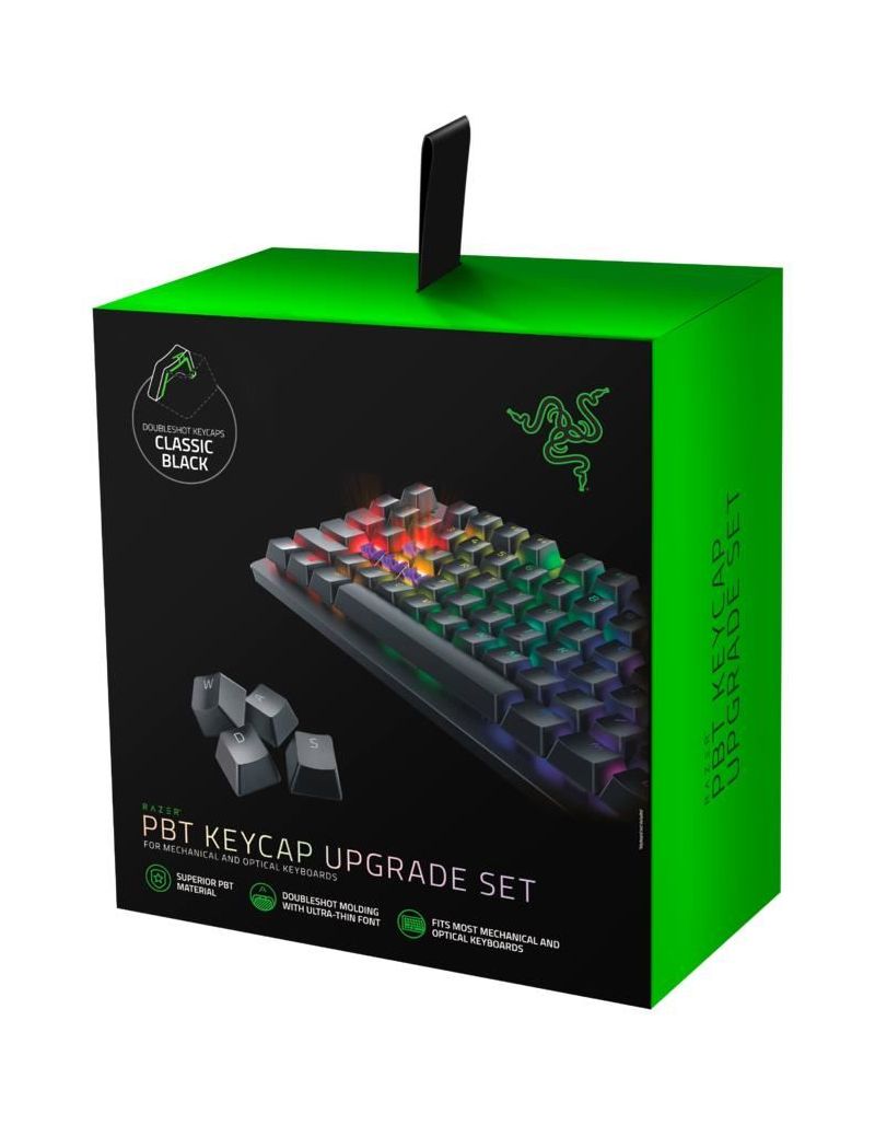 Razer Pbt Keycaps Para Teclado Mecánico U Optico Ingles Us Negro – imagen 2