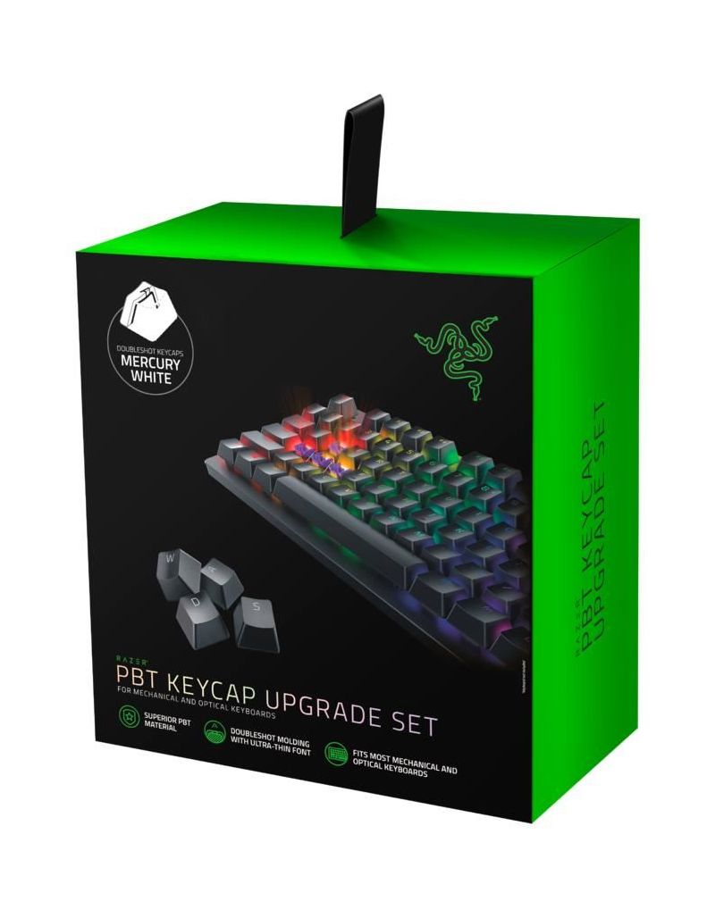 Razer Pbt Keycaps Para Teclado Mecánico U Optico Ingles Us Blanco – imagen 3