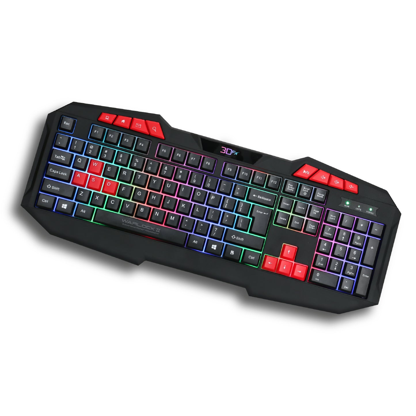 Teclado Gamer 3DFX Membrana Warlock 2 Español 9086 Negro – imagen 3