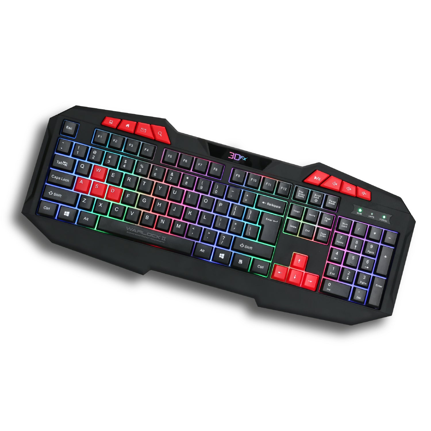 Teclado Gamer 3DFX Membrana Warlock 2 Español 9086 Negro – imagen 3