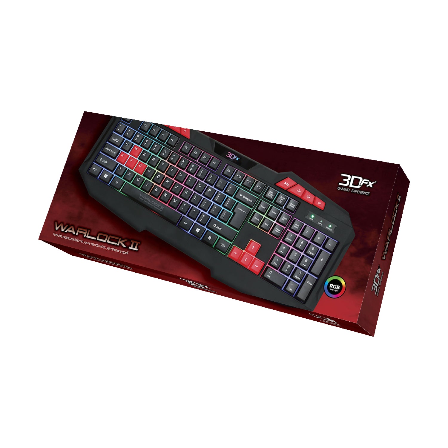 Teclado Gamer 3DFX Membrana Warlock 2 Español 9086 Negro – imagen 2
