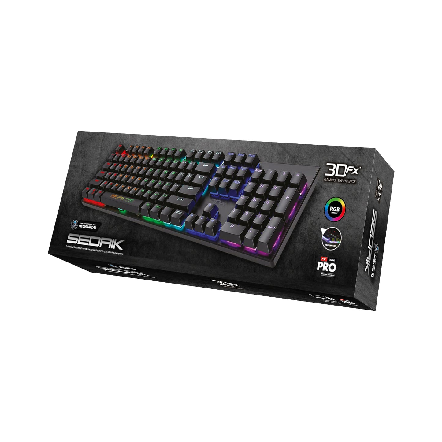 Teclado Gamer Mecanico 3DFX Sedrik Rgb Switch Blue Negro – imagen 2
