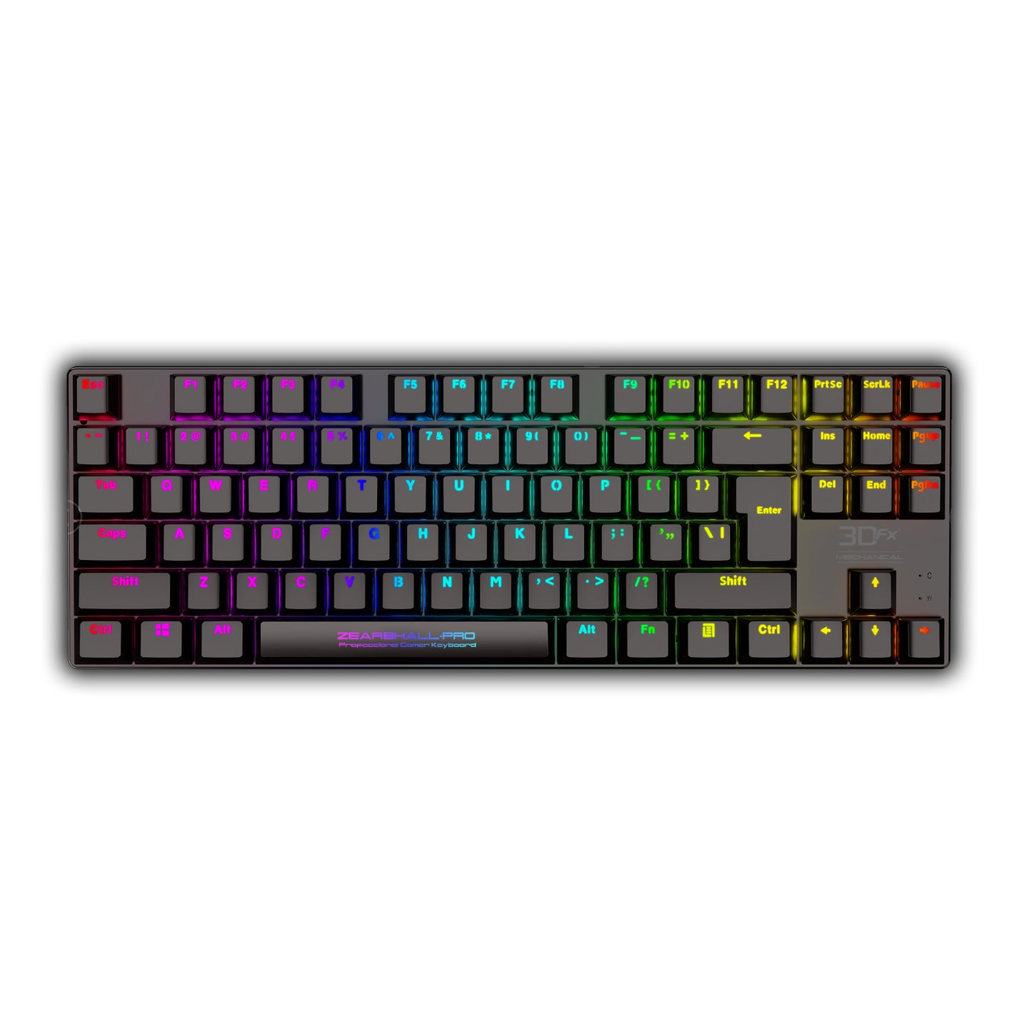 Teclado Gamer Mecanico 3DFX Zearbhall Rgb Switch Blue Negro – imagen 2