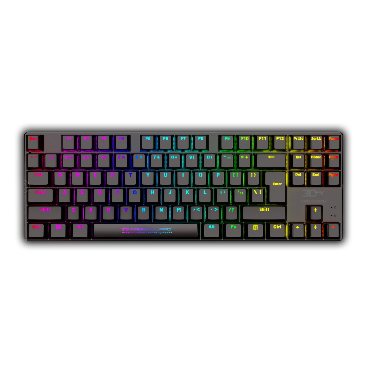 Teclado Gamer Mecanico 3DFX Zearbhall Rgb Switch Blue Negro – imagen 2