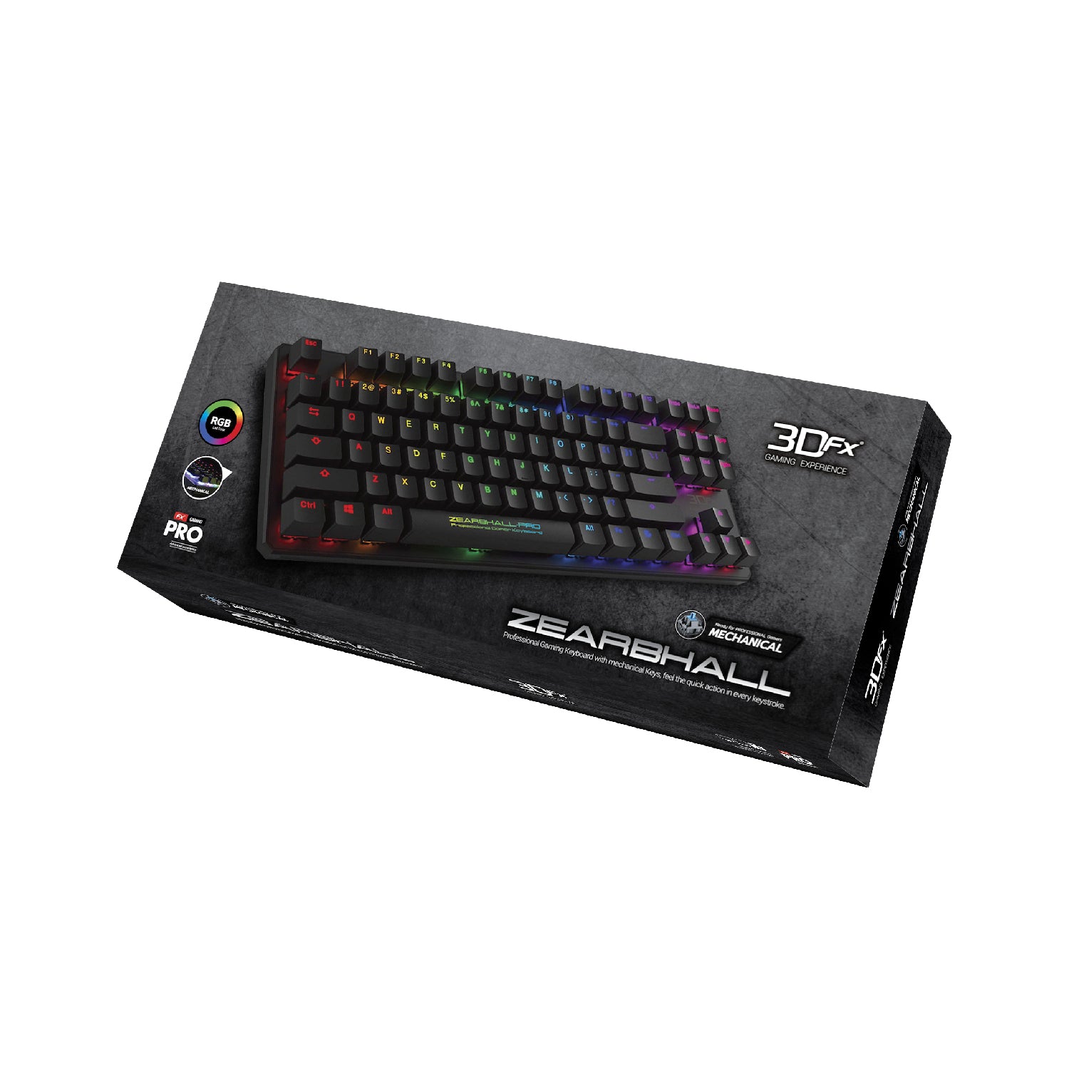 Teclado Gamer Mecanico 3DFX Zearbhall Rgb Switch Blue Negro – imagen 3