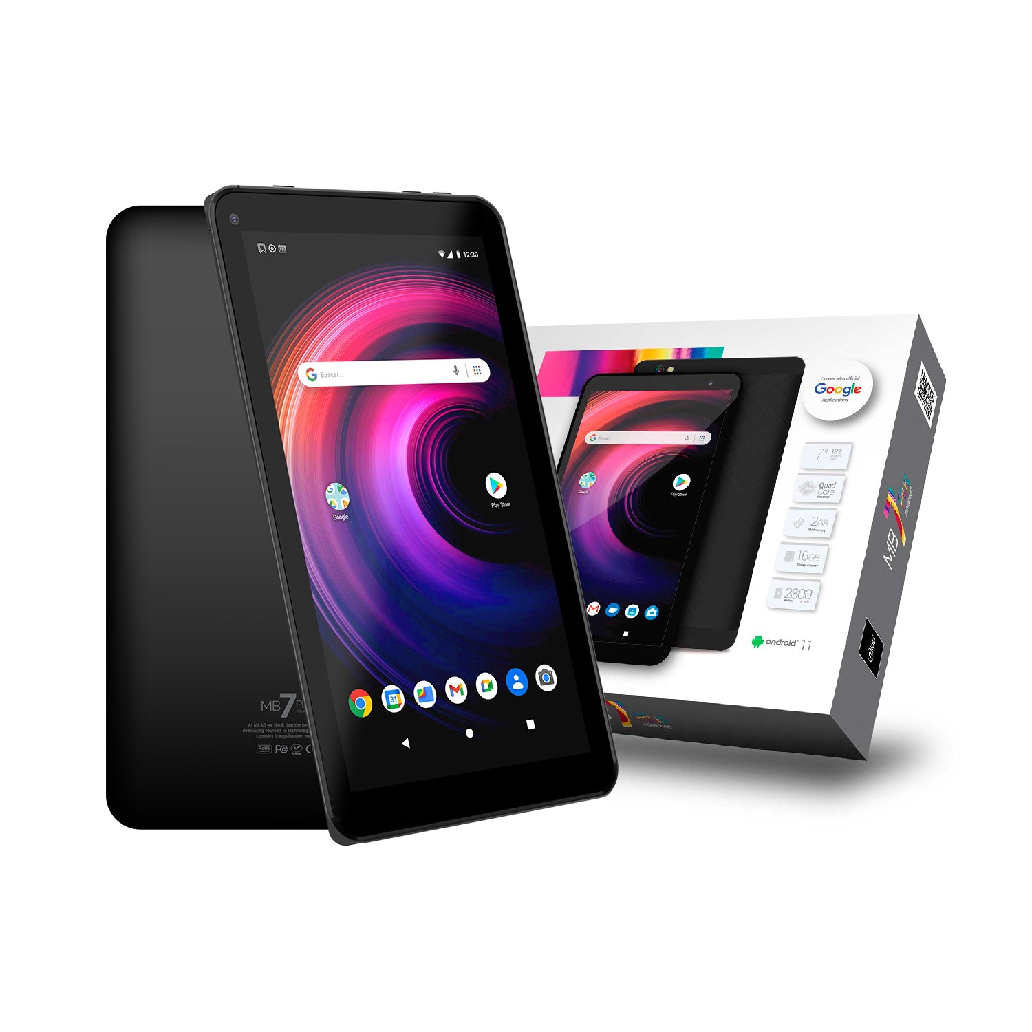 Tablet Microlab MB7 Plus Multimedia 7 Pulgadas 16gb Rom 2gb Ram Wifi Negro – imagen 3