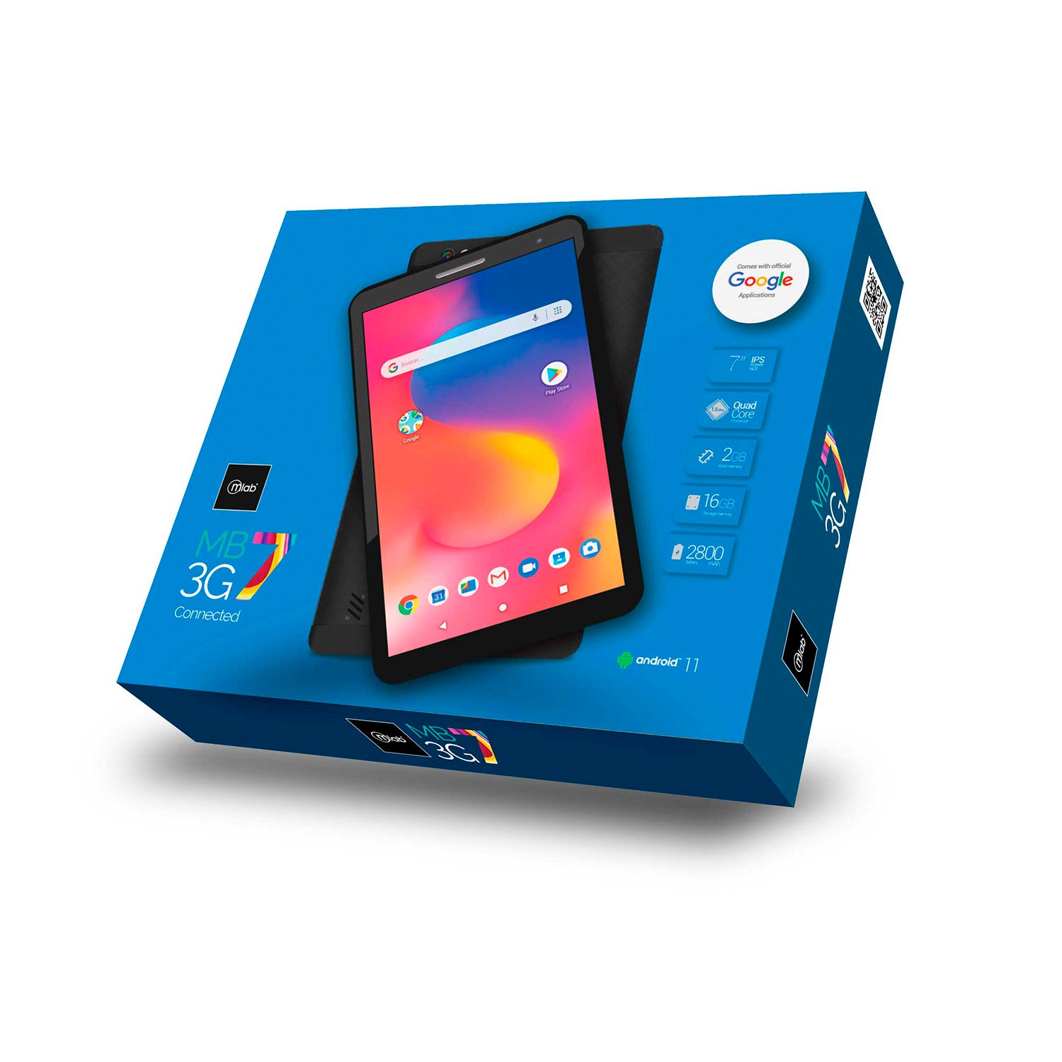 Tablet Microlab Phone Mb7 Multimedia 16gb Rom 2gb Ram Wifi + 3g Negro – imagen 3