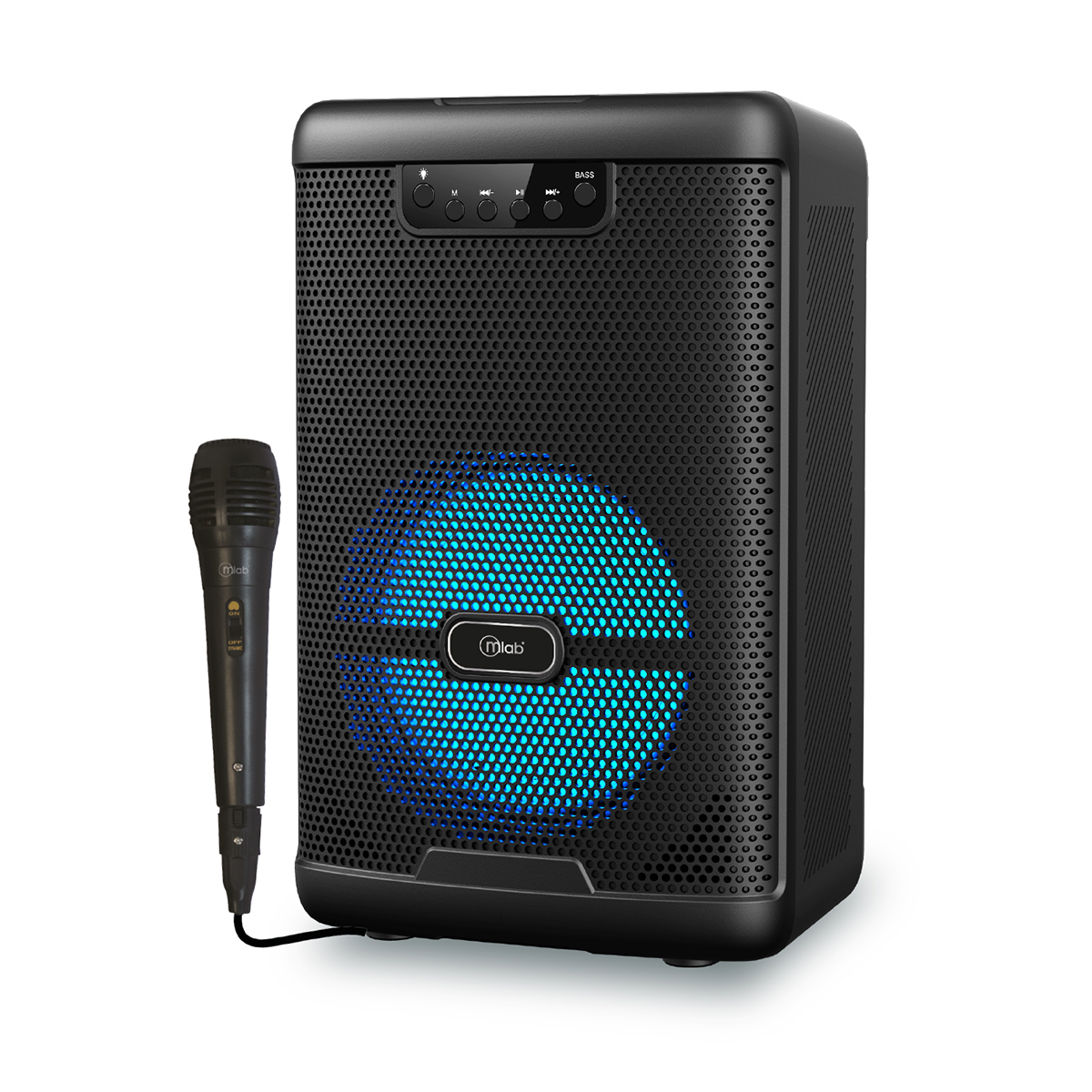 Parlante Bluetooth Karaoke Microlab Tws Rhymes Mic Negro