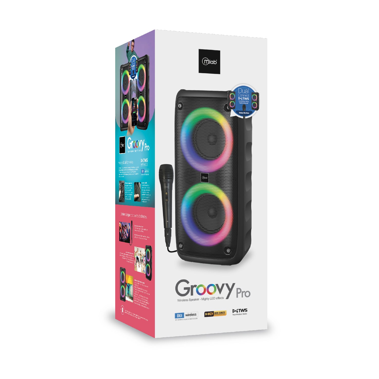 Parlante Bluetooth Karaoke Microlab Colorfeel Pro Mic Negro – imagen 2