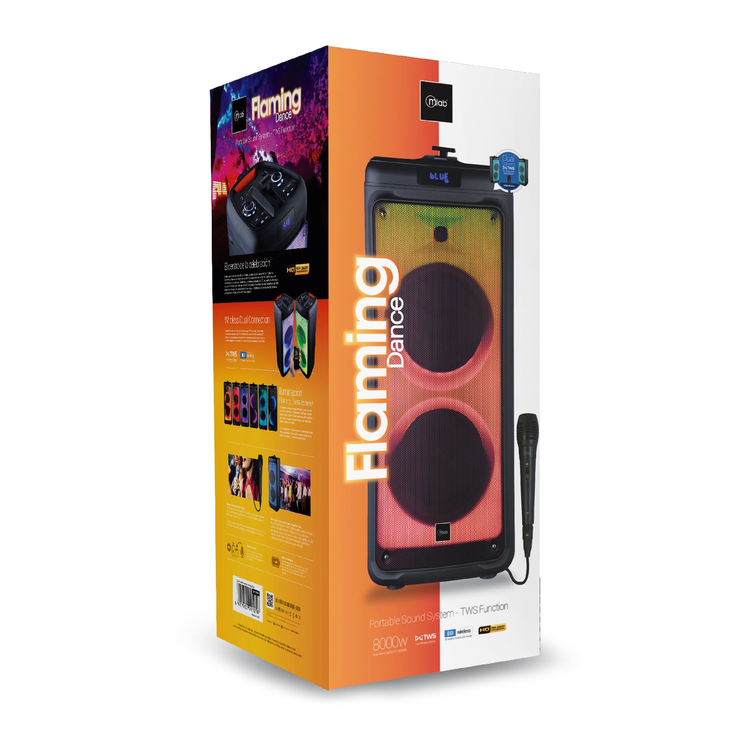 Parlante Bluetooth Microlab Flaming Dance Karaoke Mod 9105 Negro – imagen 5
