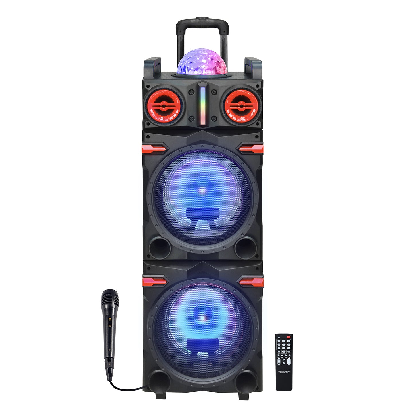 Parlante Bluetooth Microlab Disco Vibranium Karaoke 8000w Mod 9106 Negro – imagen 3