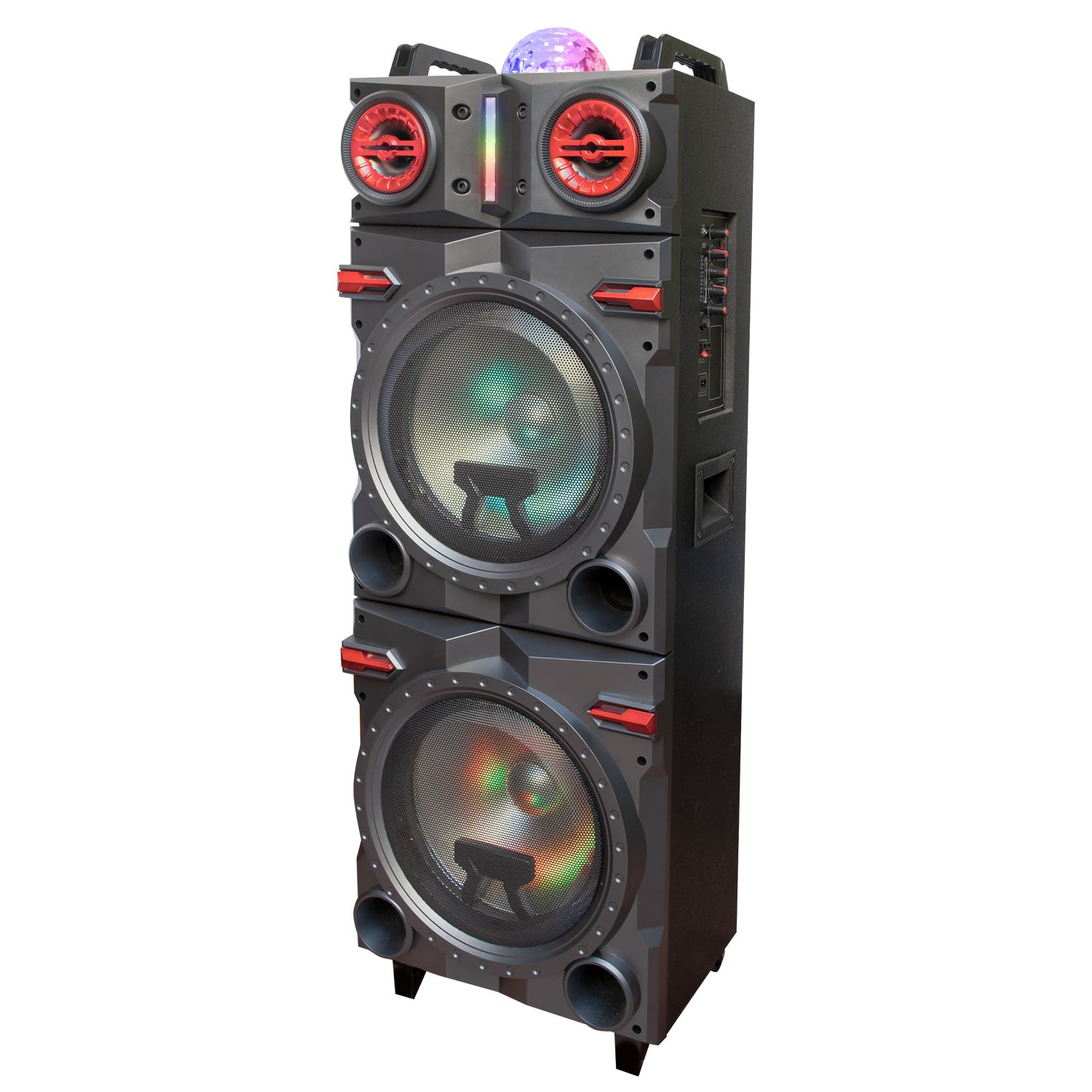 Parlante Bluetooth Microlab Disco Vibranium Karaoke 8000w Mod 9106 Negro – imagen 4