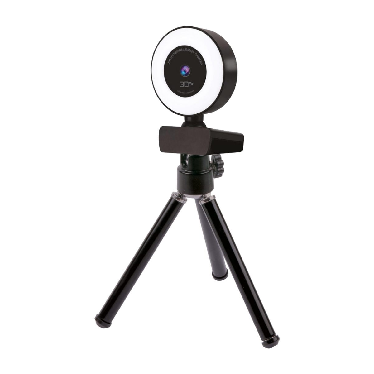 Camara Webcam Gamer Microlab 3DFX Streaming Eyerian 2k Led Tripode – imagen 4