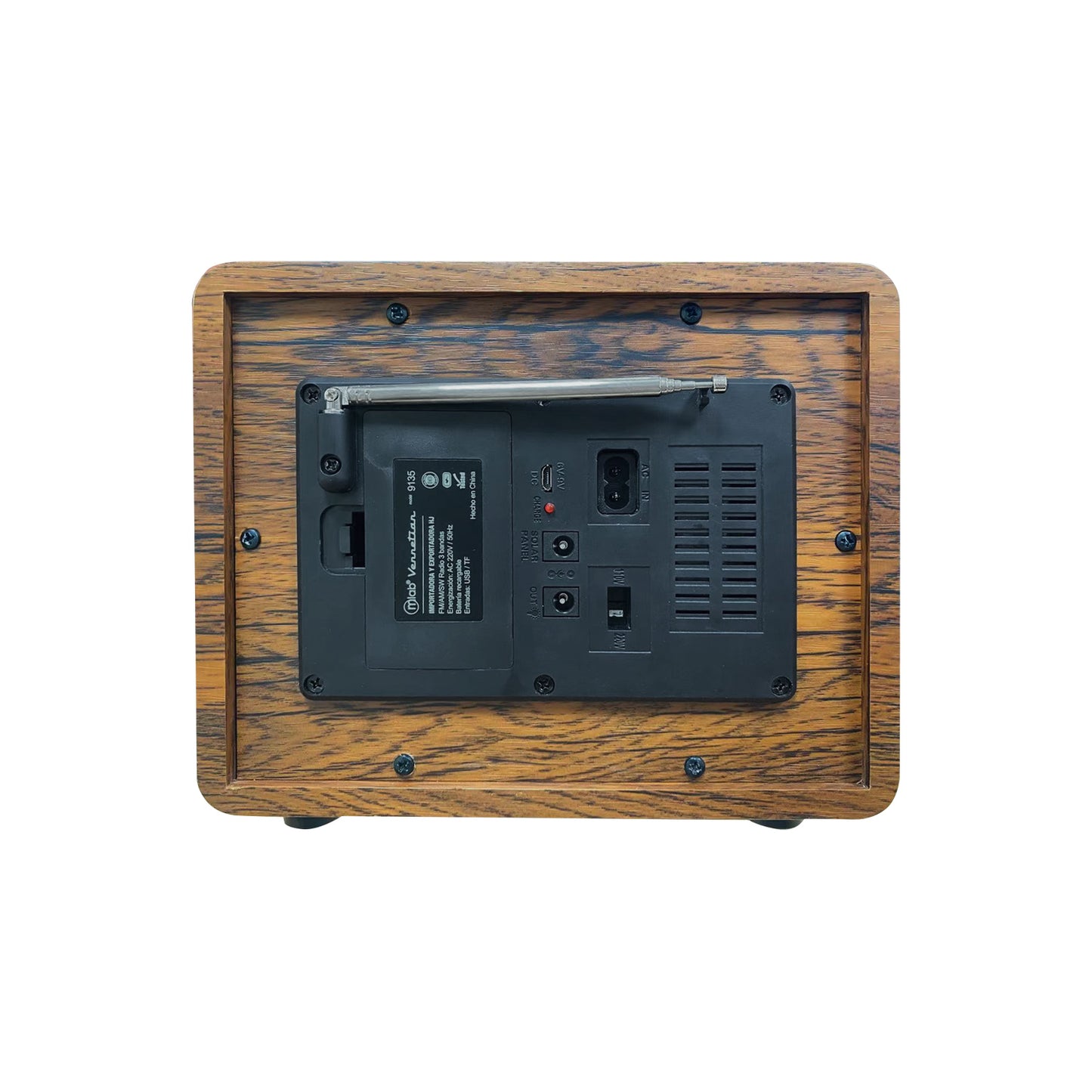 Radio Portatil Bluetooth Retro Vennetian Microlab Mod 9135 Cafe – imagen 4